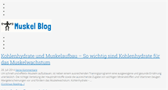 Desktop Screenshot of muskel-blog.de